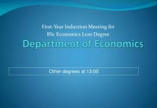 Department of Economics