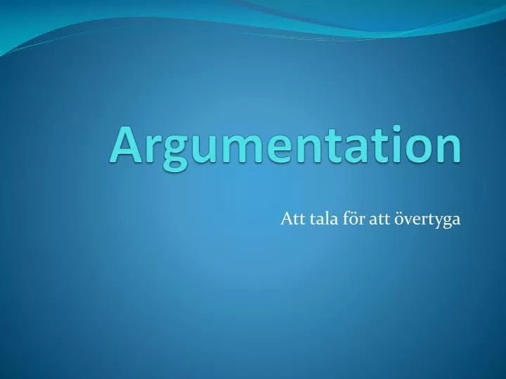 argumentation