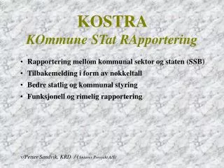 kostra kommune stat rapportering