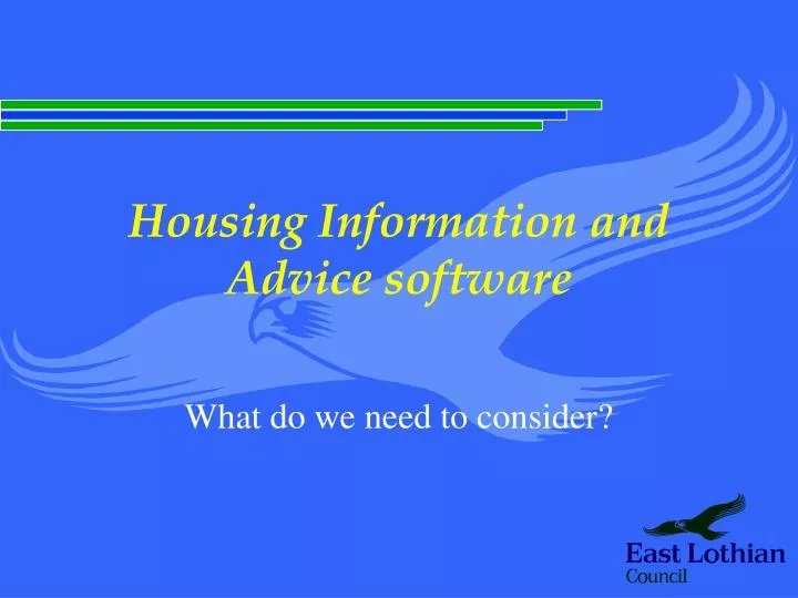housing information and advice software