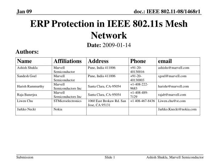erp protection in ieee 802 11s mesh network