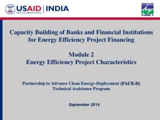 Capacity Building of Banks and Financial Institutions for Energy Efficiency Project Financing