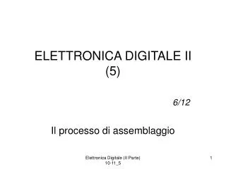 elettronica digitale ii 5