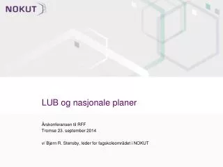 lub og nasjonale planer