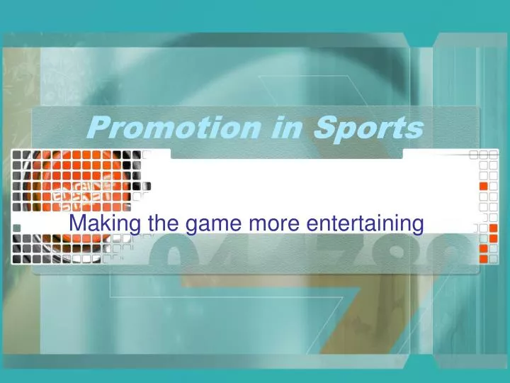 promotion in sports