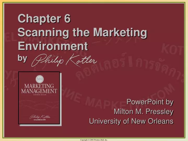 chapter 6 scanning the marketing environment by