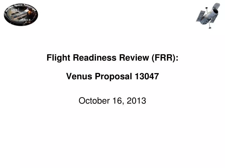 flight readiness review frr venus proposal 13047