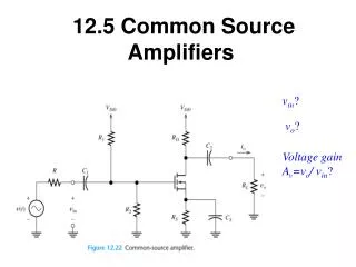 12.5 Common Source Amplifiers