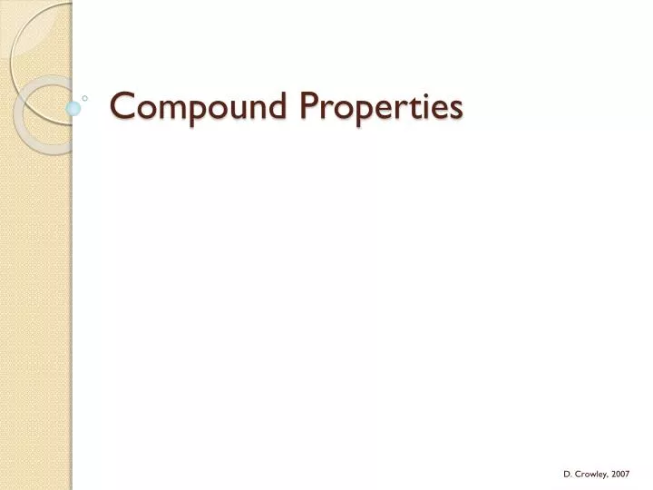 compound properties