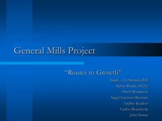 General Mills Project