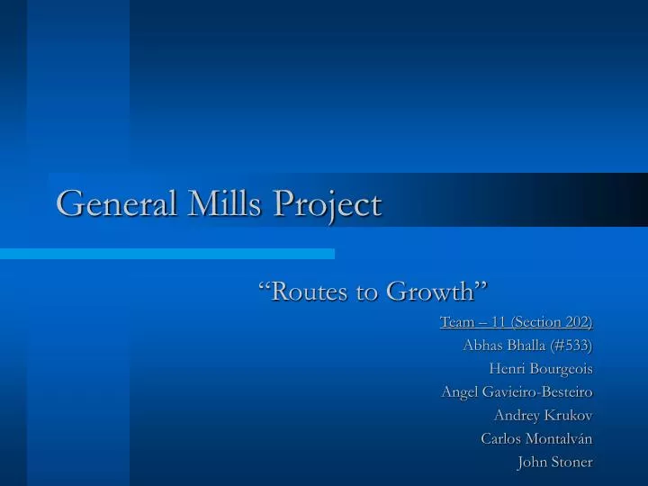 general mills project