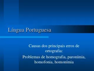 l ngua portuguesa