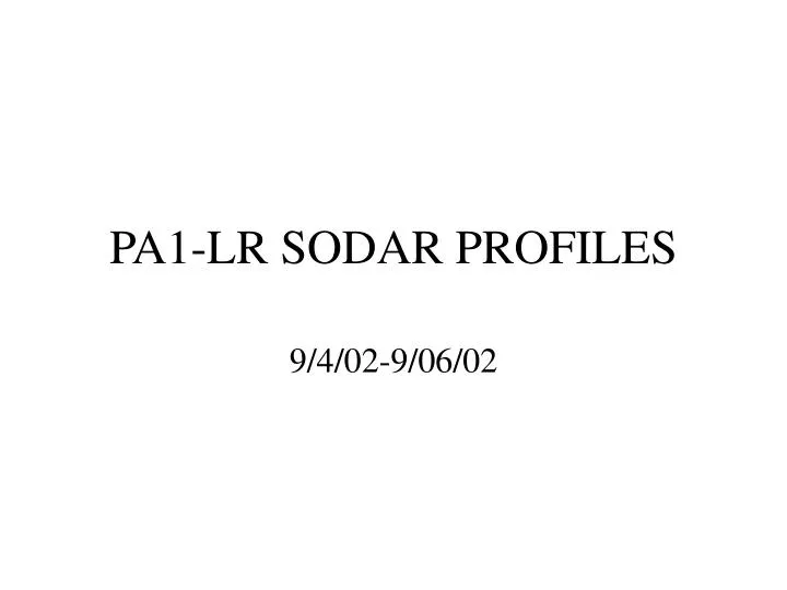pa1 lr sodar profiles