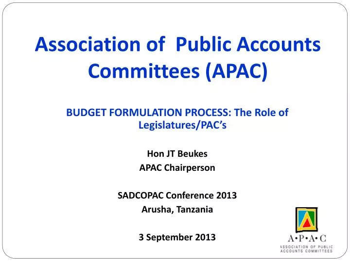 association of public accounts committees apac