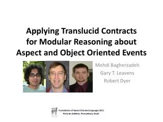 Applying Translucid Contracts for Modular Reasoning about Aspect and Object Oriented Events