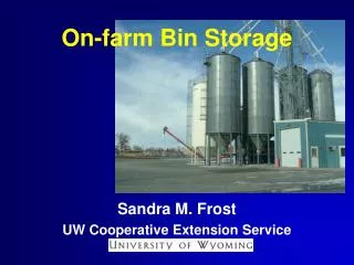 On-farm Bin Storage