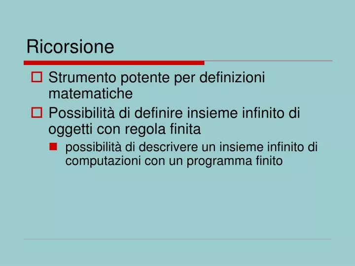 ricorsione