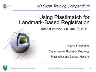 Using Plastimatch for Landmark-Based Registration