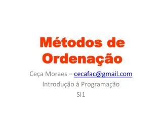 m todos de ordena o