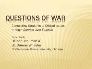 questions of war