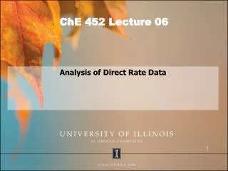 ChE 452 Lecture 06
