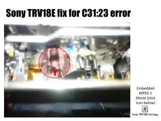 sony trv18e fix for c31 23 error