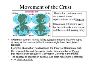 Movement of the Crust