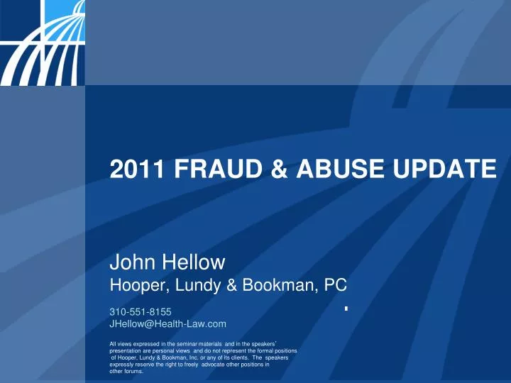 2011 fraud abuse update