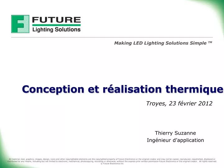 conception et r alisation thermique