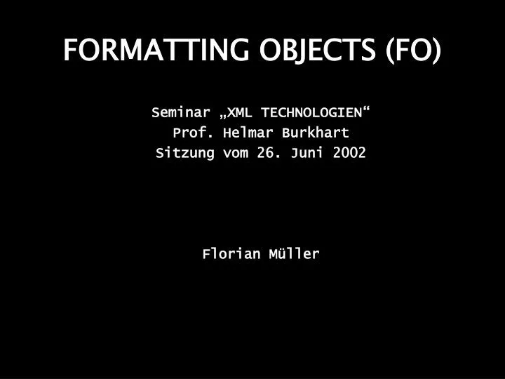 formatting objects fo