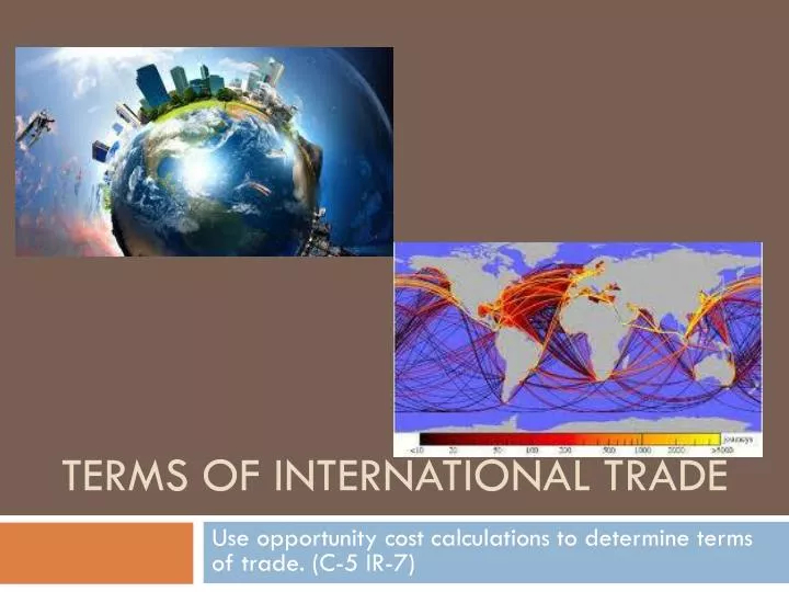 terms of international trade