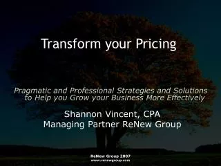 Transform your Pricing