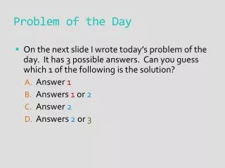 Problem of the Day