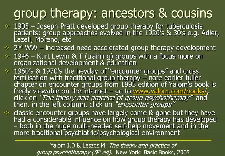 group therapy ancestors cousins