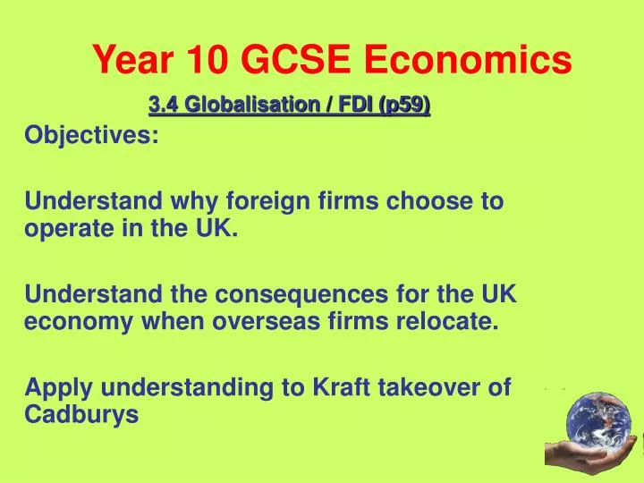 year 10 gcse economics