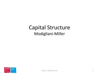 Capital Structure Modigliani-Miller