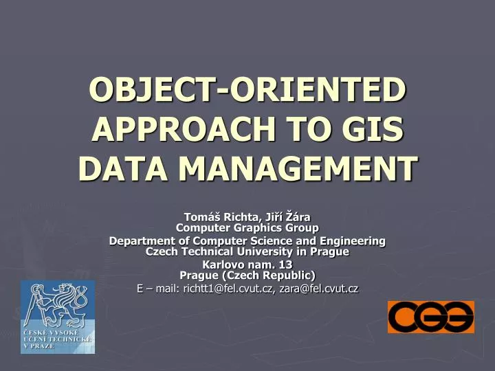 object oriented approach to gis data management