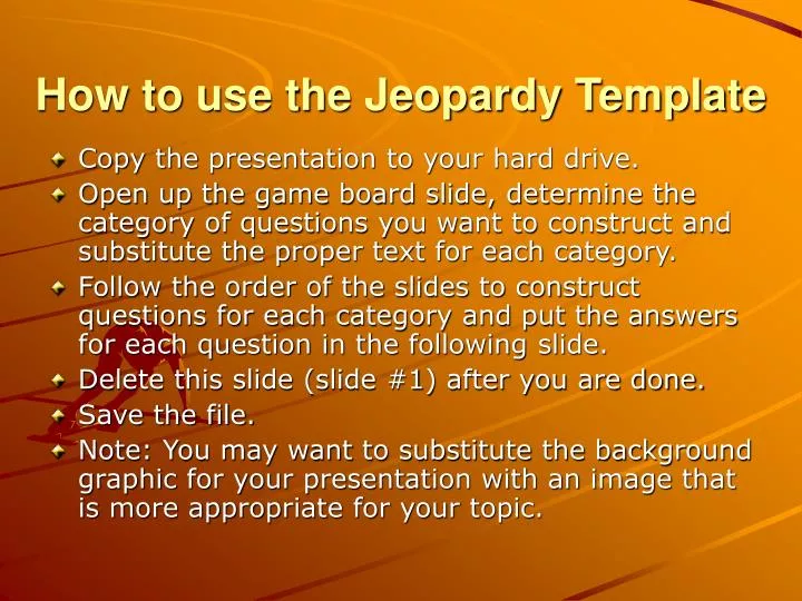 how to use the jeopardy template