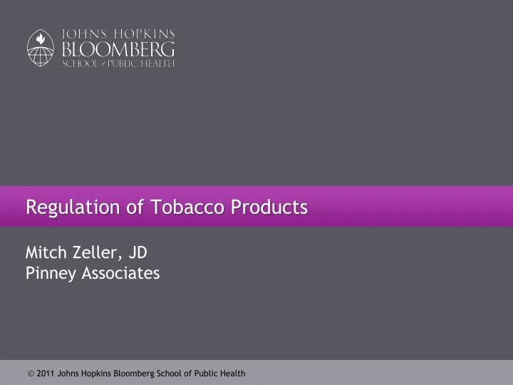 regulation of tobacco products
