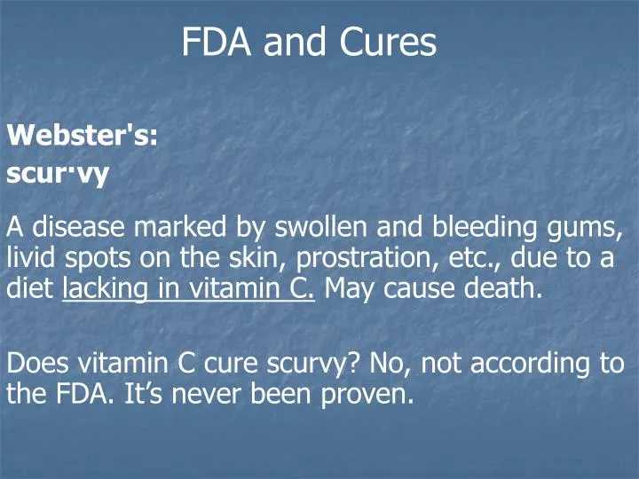 fda and cures