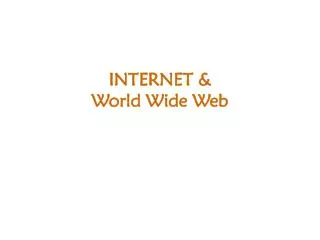 internet world wide web