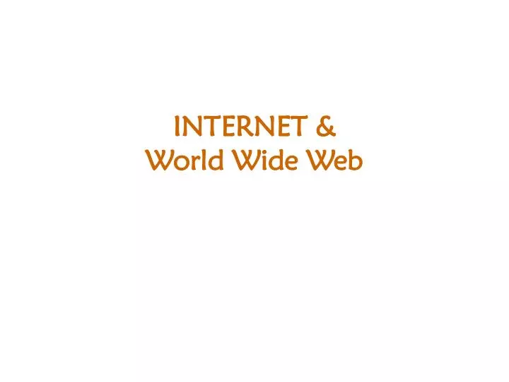 internet world wide web