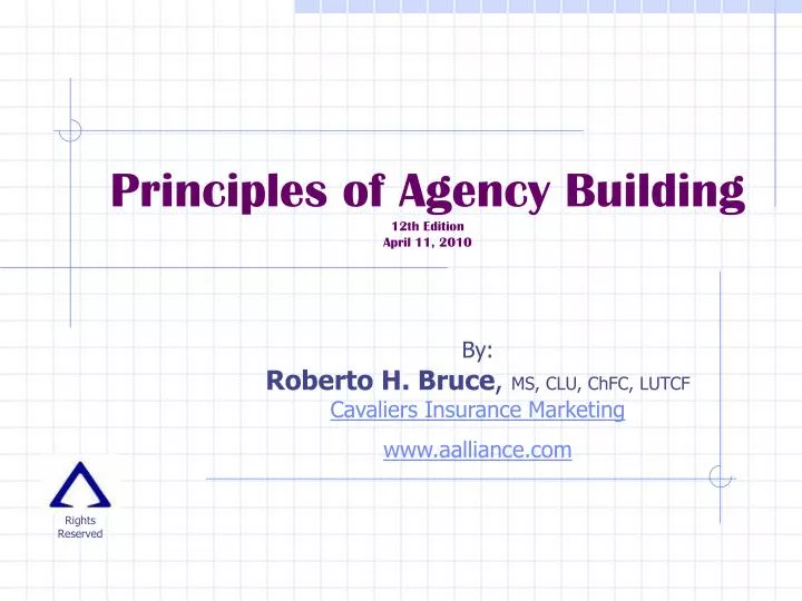 principles of agency building 12th edition april 11 2010