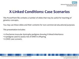 X-Linked Conditions: Case Scenarios