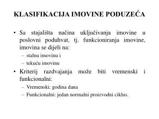 klasifikacija imovine poduze a