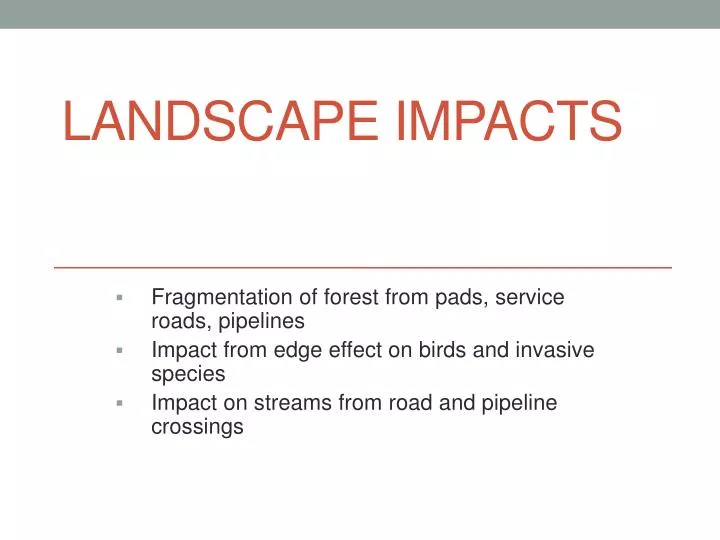 landscape impacts