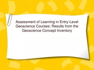 What is Geoscience Concept Inventory?