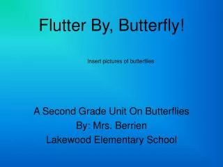 Flutter By, Butterfly!