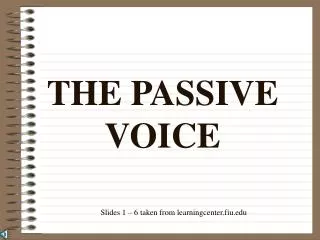 the passive voice