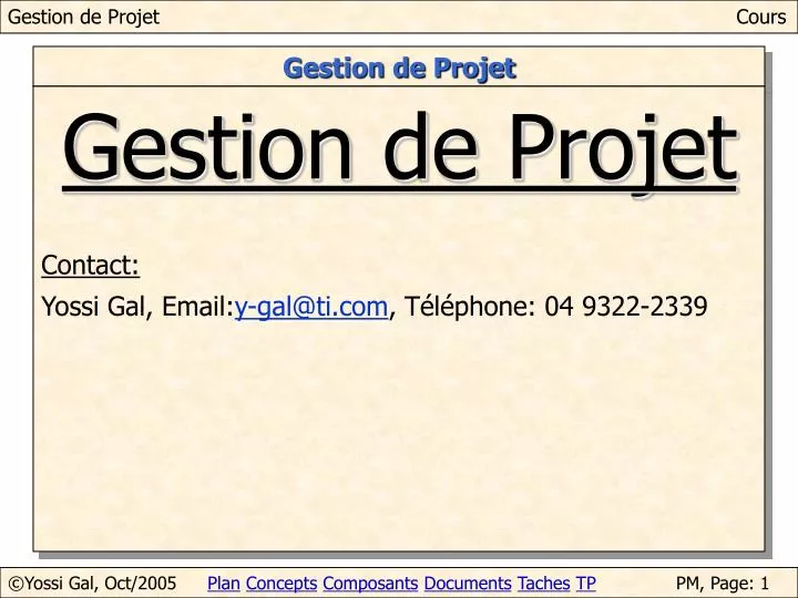 gestion de projet